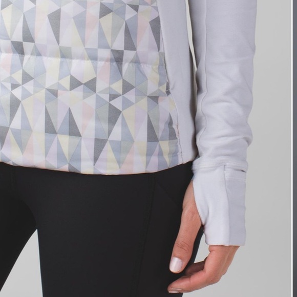 Lululemon Fluff Off Pullover Stained Glass Love White Neutral Blush Size 8 - Picture 2 of 16